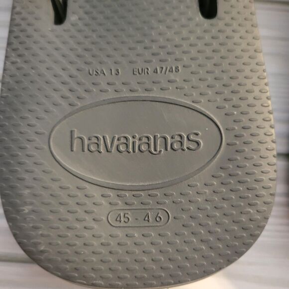Havaianas NWT Gray Mens Sandals Flip Flops Size 13 - Picture 3 of 4